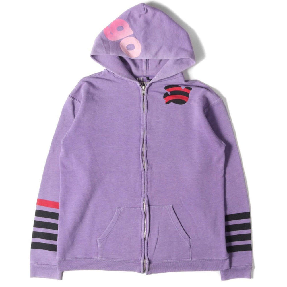 FREECITY WOMENS SWEATER HOODIE, SIZE 1 (SMALL), PURPLE/PINK